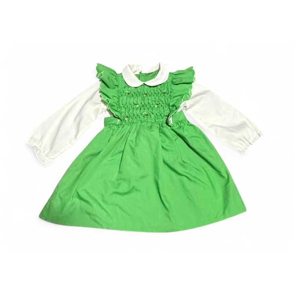 Vintage girls prairie smocked dress JCPEnny 3T